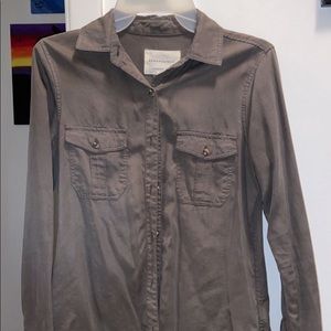 Aeropostale army green extra small button up top
